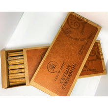 Load image into Gallery viewer, Ceylon Cinnamon sticks - Housed in a hand made Box &amp; Individually Wrapped
